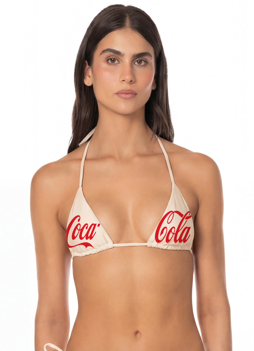 Coca-Cola Balmy Sliding Triangle Bikini Top