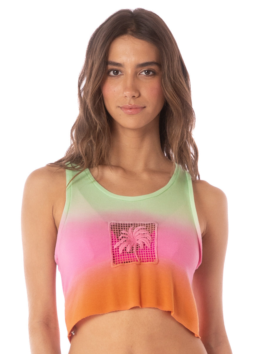 Colorful Dye Odalys Beachwear Crop Top