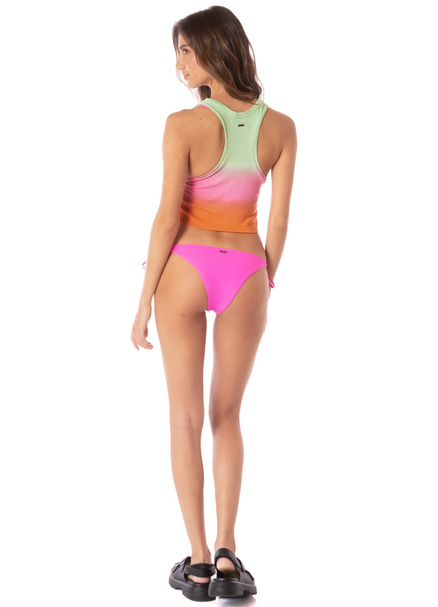 Colorful Dye Odalys Beachwear Crop Top