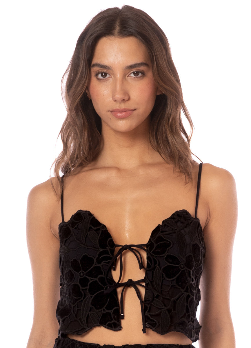 Onyx Shadows Christa Beachwear Crop Top