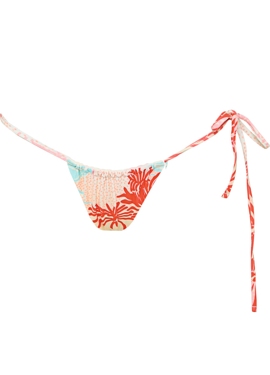 Cali Sea Splashy Low Rise Single Strap Bikini Bottom