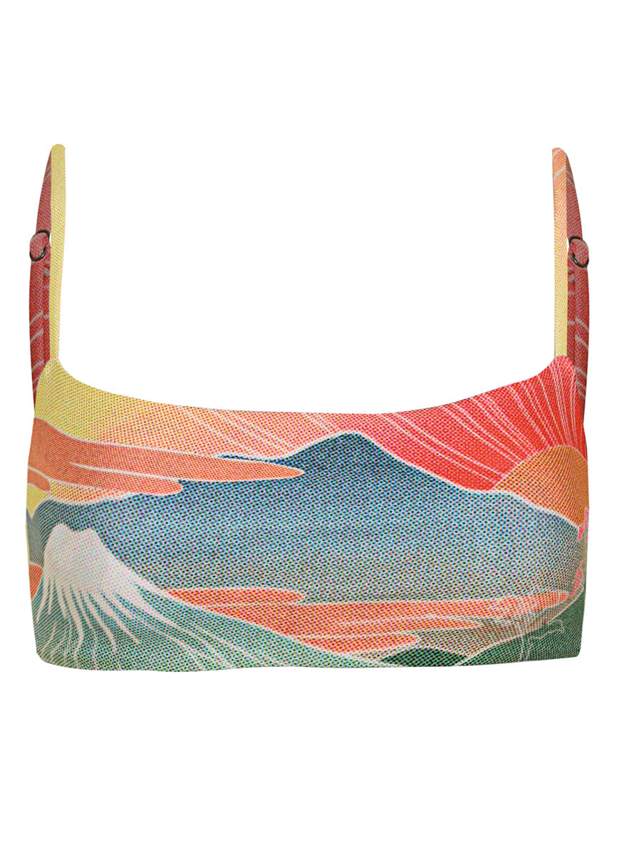 Sakura Scenery Scape Sporty Bralette Bikini Top