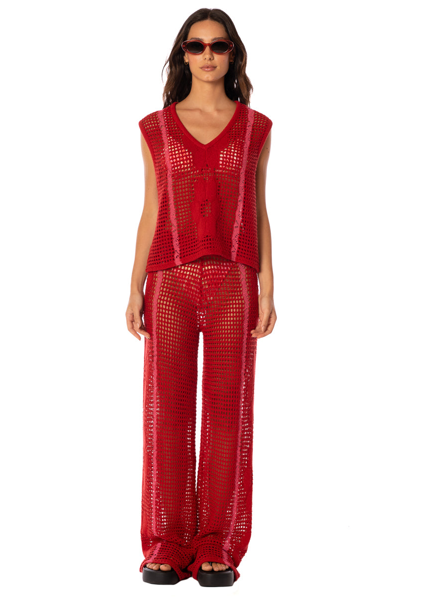 Flame Coral Novelle Pants