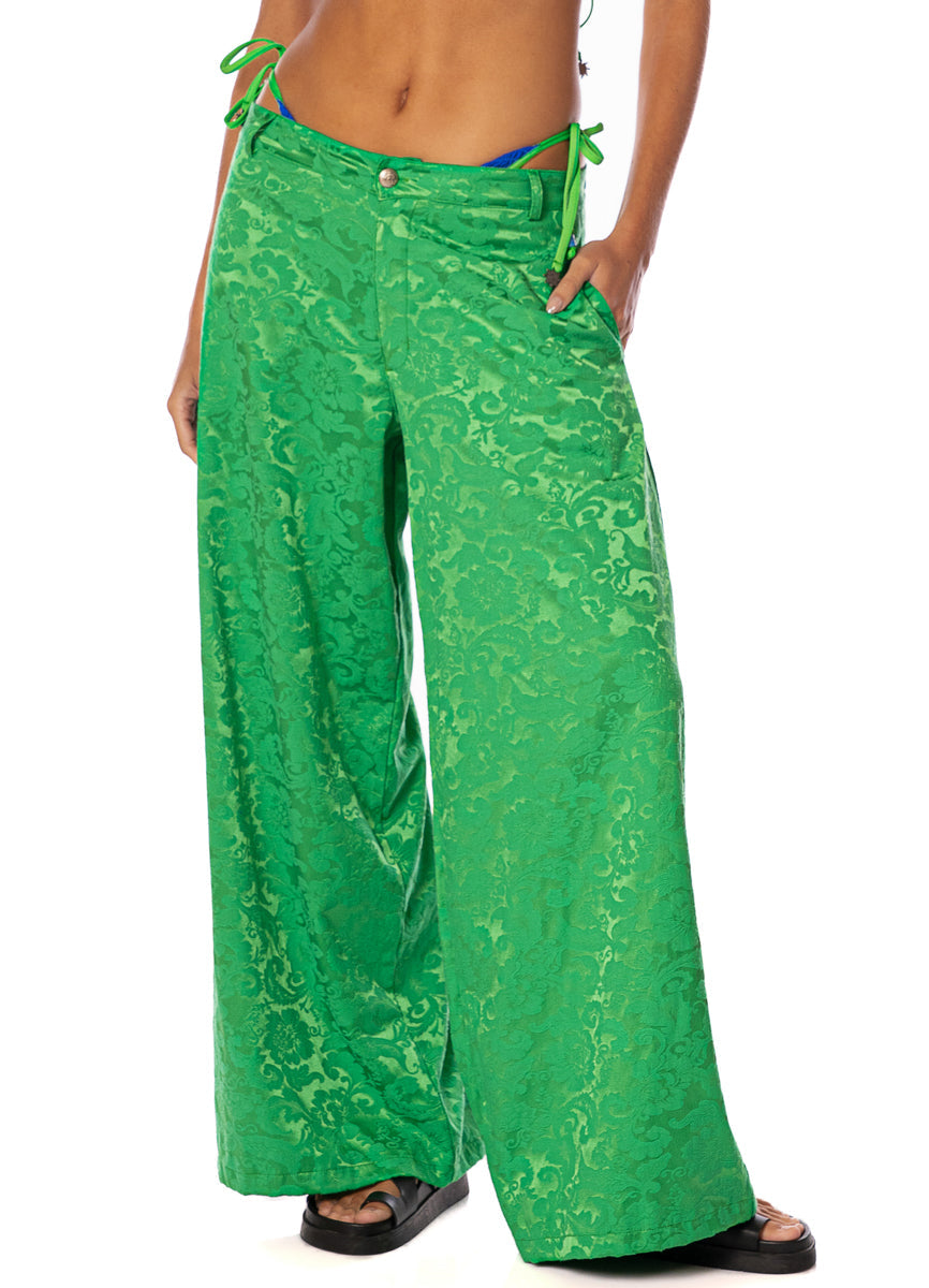 Emerald Brocade Kimchi Pants