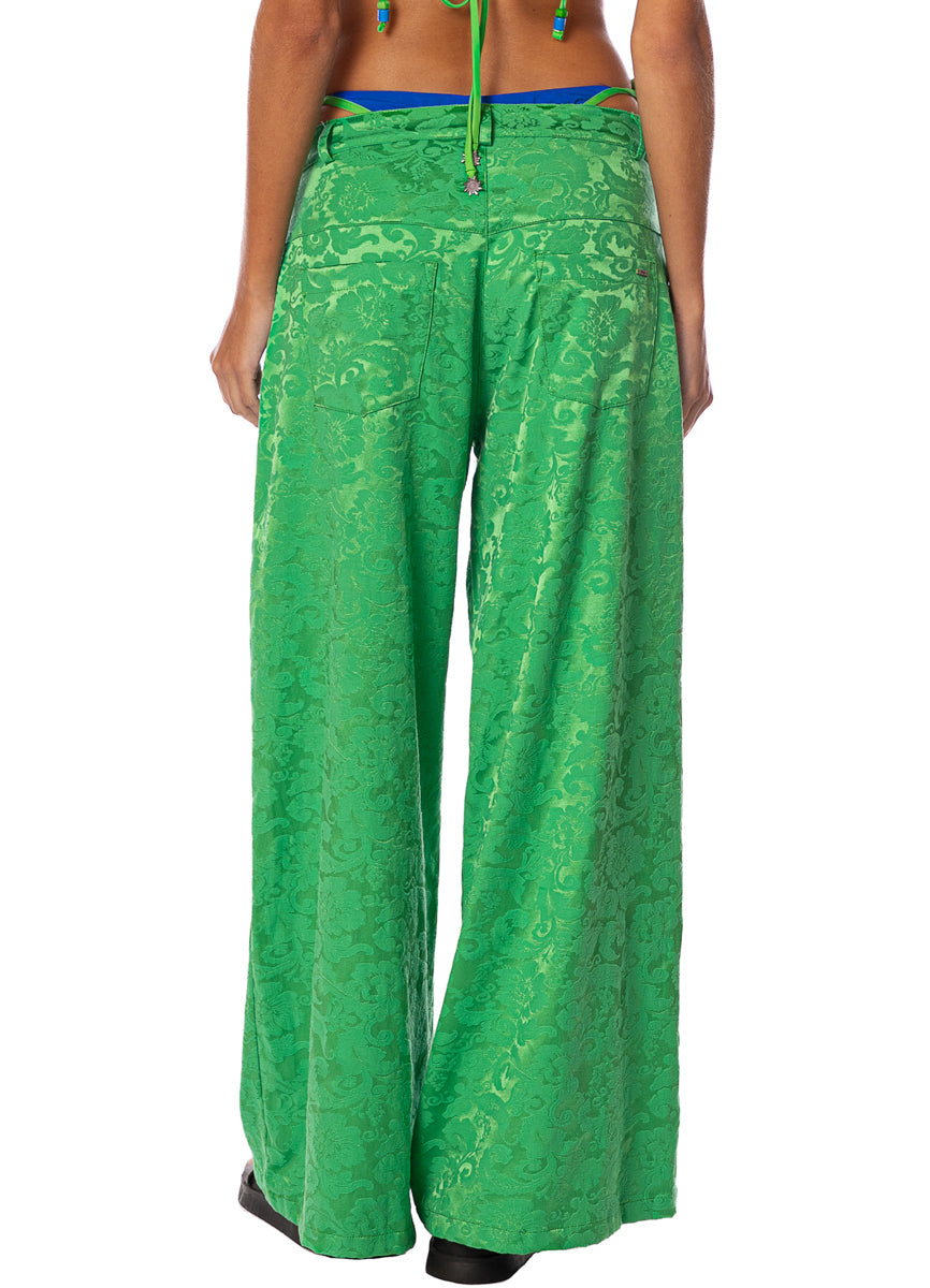 Emerald Brocade Kimchi Pants