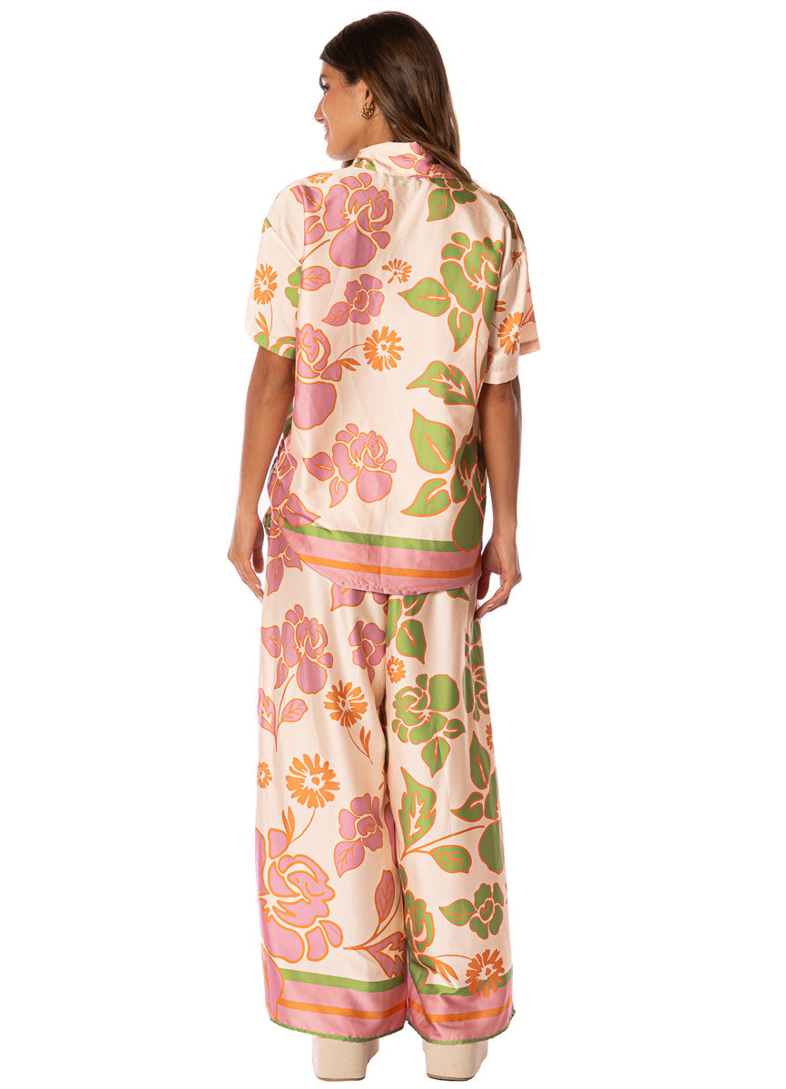 Floating Blooms Noise Long Shirt