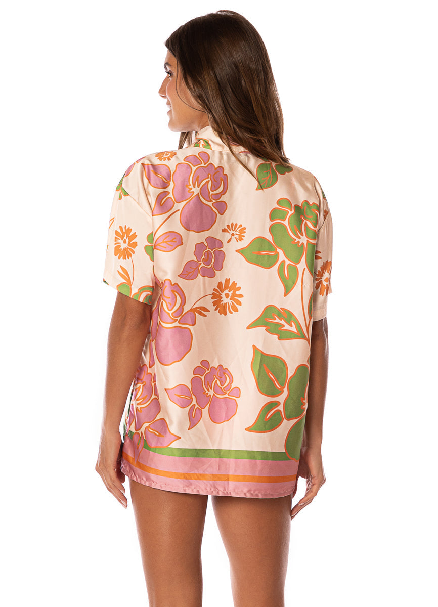 Floating Blooms Noise Long Shirt