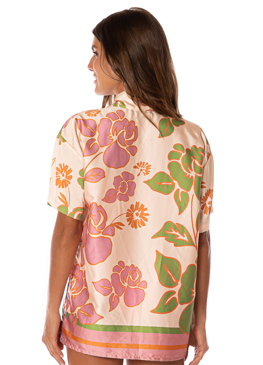 Floating Blooms Noise Long Shirt