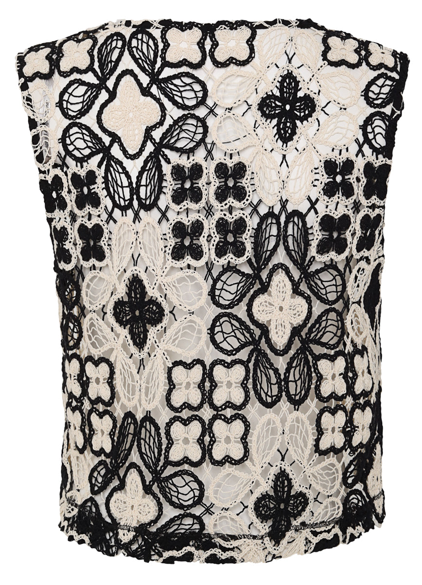 Floral Knit Key Vest