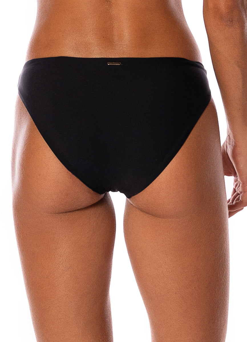 Midnight Black Sublimity Regular Rise Classic Bikini Bottom