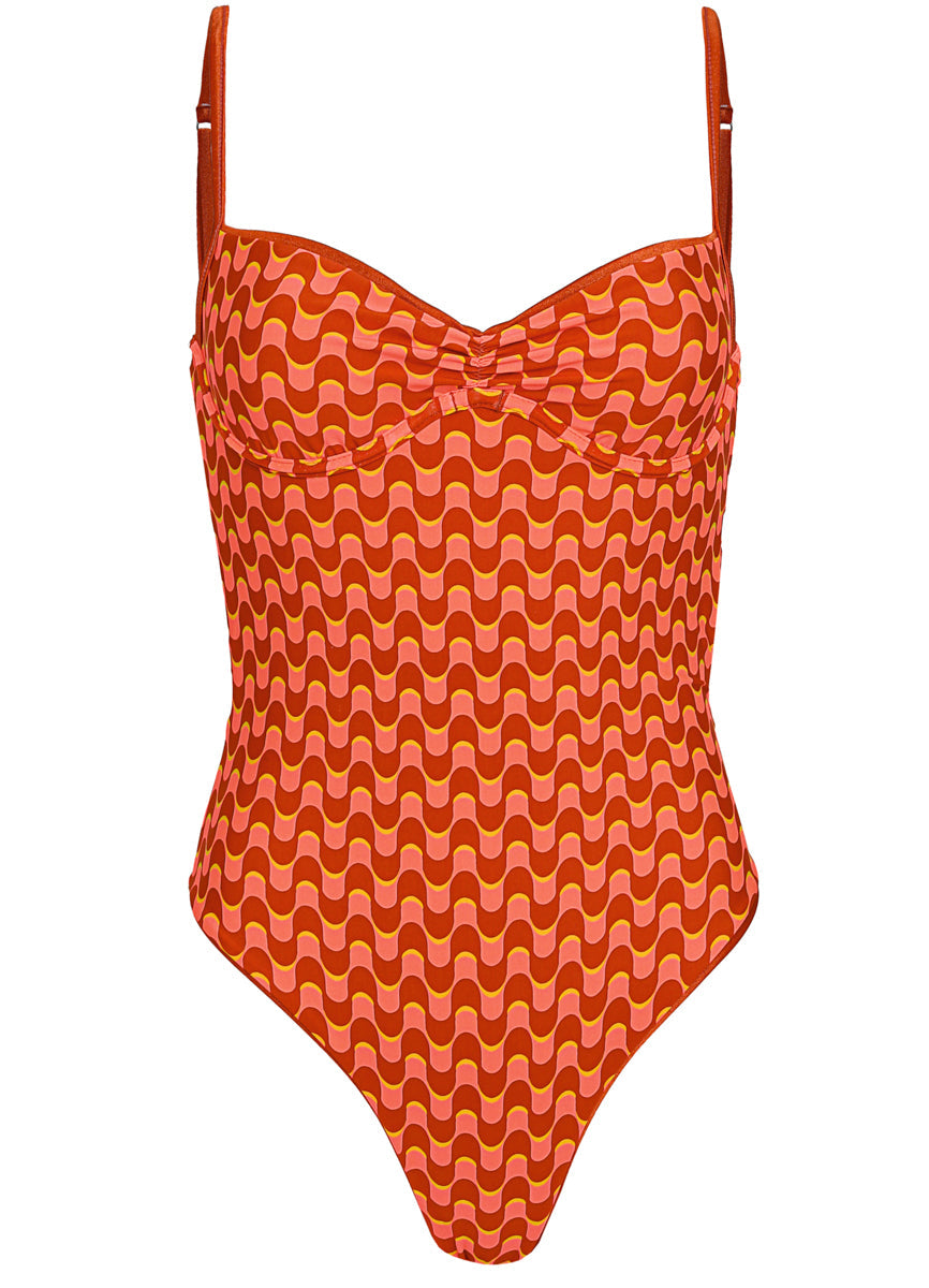 Copper Glow Shamrock Cheeky Cut Underwire One Piece