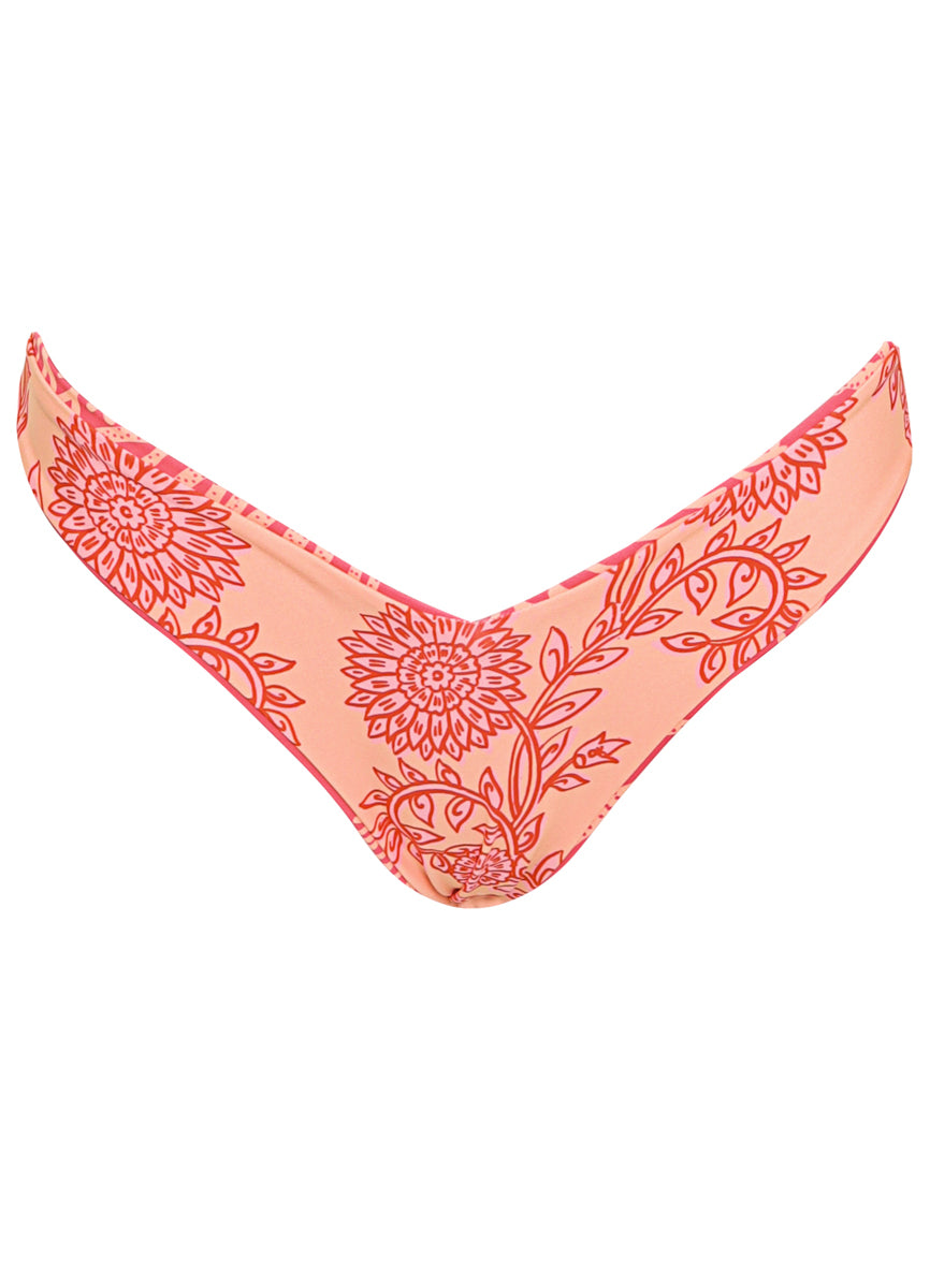 Coral Reef Valerya Regular Rise Double V Bikini Bottom