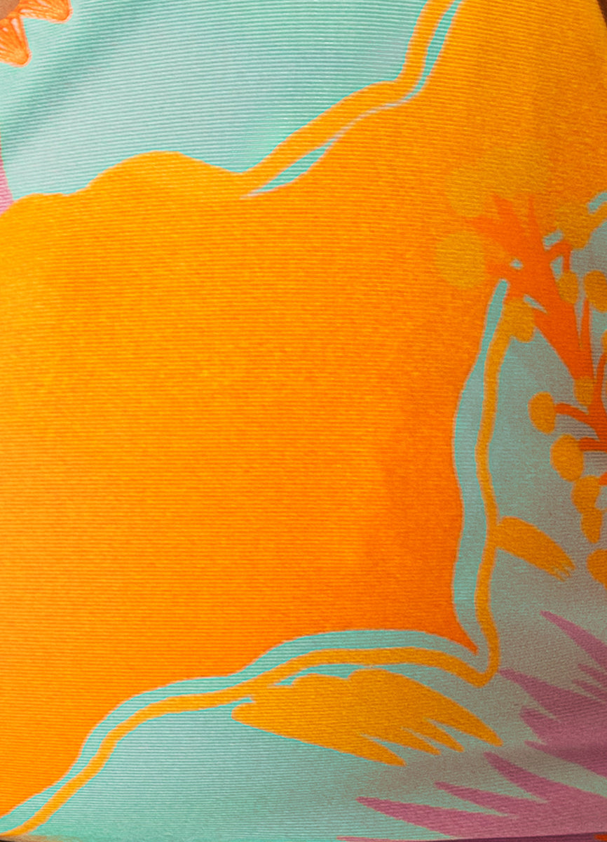 Hawaiian Floral Sahara Fixed Triangle Bikini Top