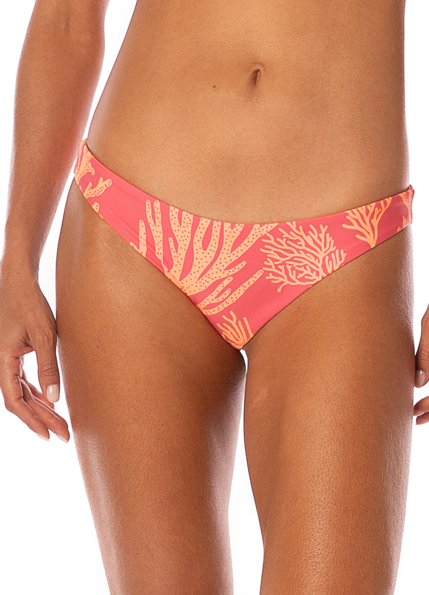 Coral Reef Iconic Low Rise Tie Side Bikini Bottom