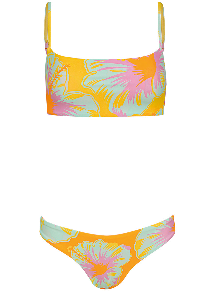 Hawaiian Floral Iconic Low Rise Thin Side Bikini Bottom