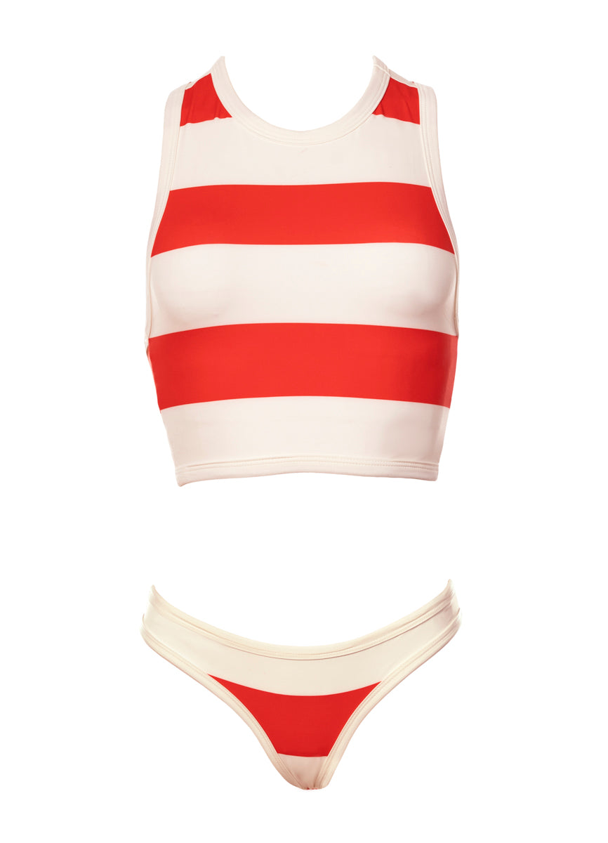 Sunny Cola Aisha Halter Crop Top Bikini Top