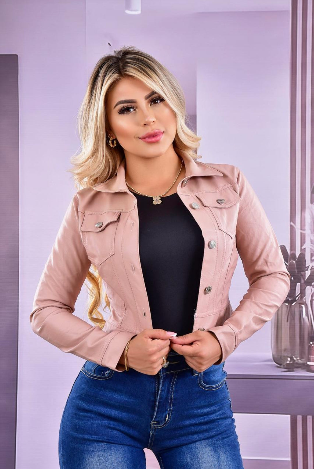 Chaqueta Tipo Levis en Cuerotex