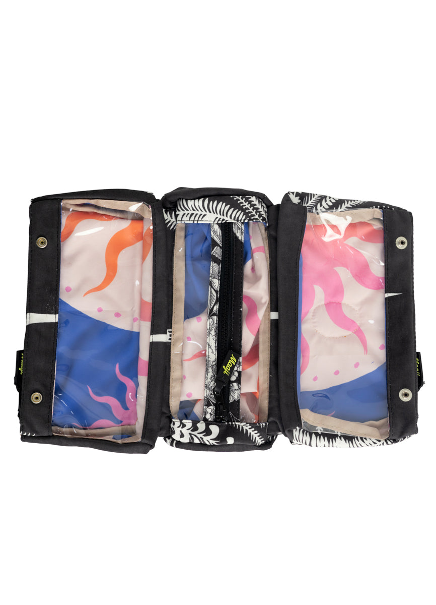 Midnight Palm Coral Double Pocket