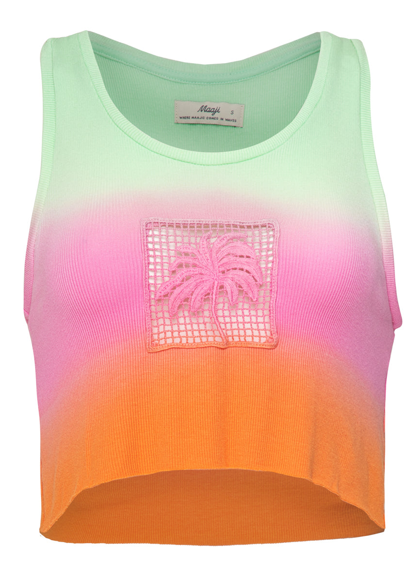 Colorful Dye Odalys Beachwear Crop Top