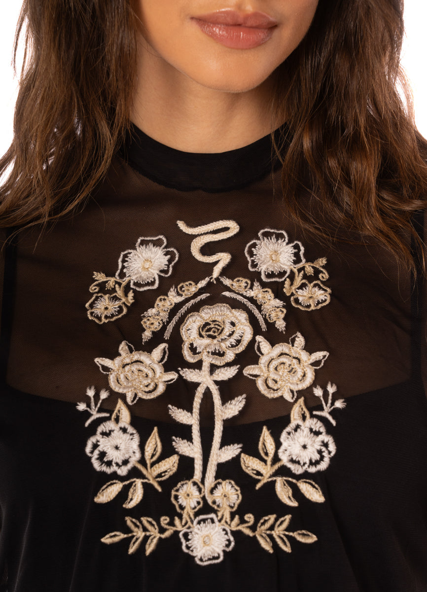 Onyx Black Free Beachwear Crop Top