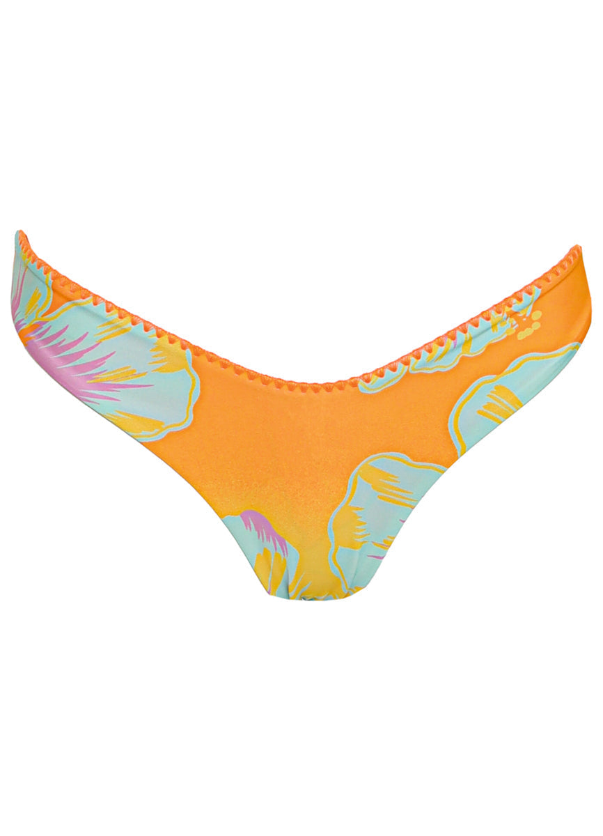 Hawaiian Floral Splendour Regular Rise Thin Side Bikini Bottom