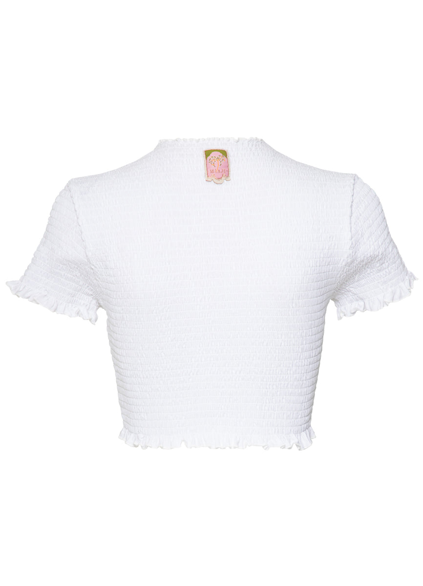 Vanilla Cream Nerina Beachwear Crop Top