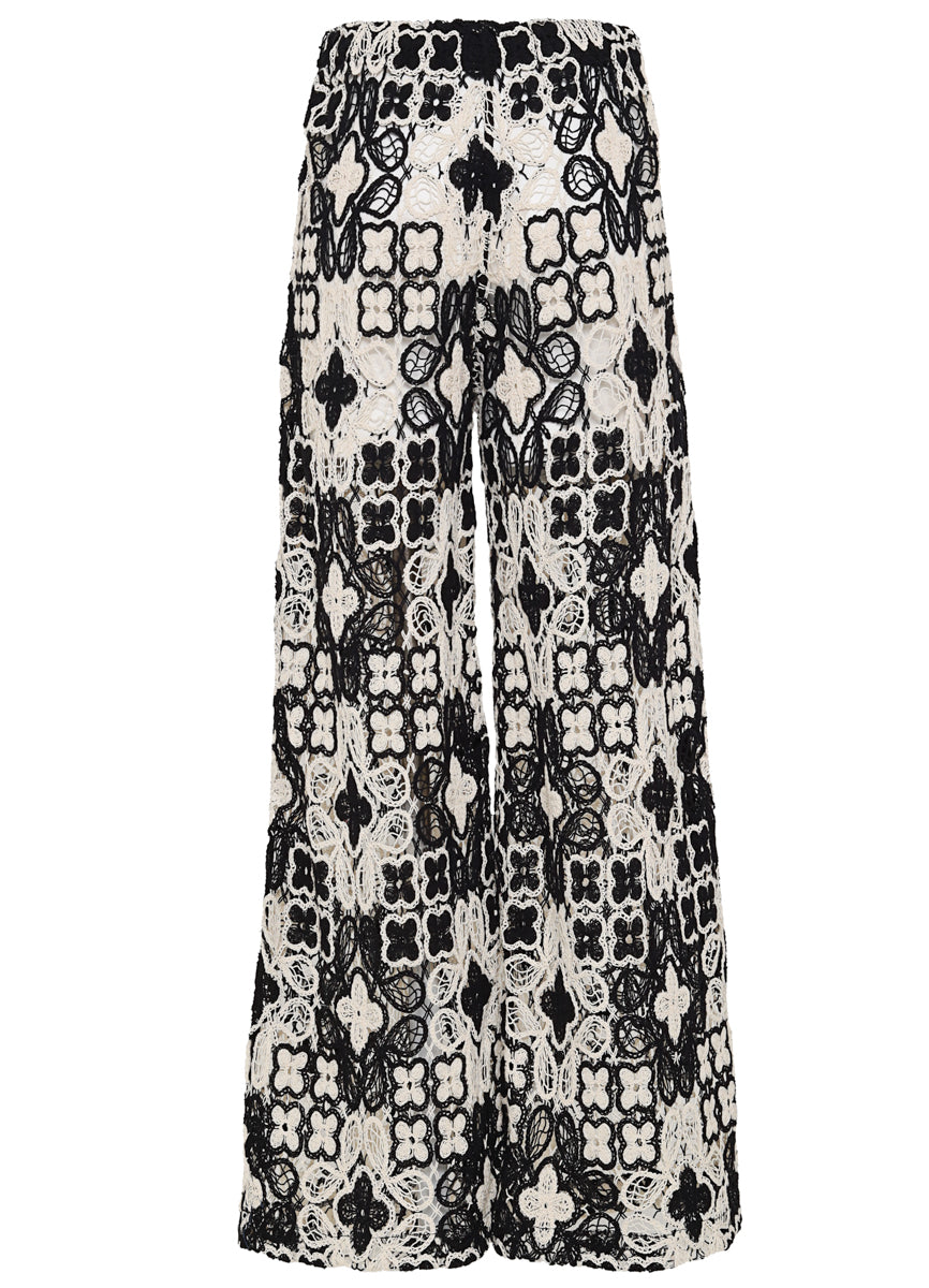 Floral Knit Raisin Pants