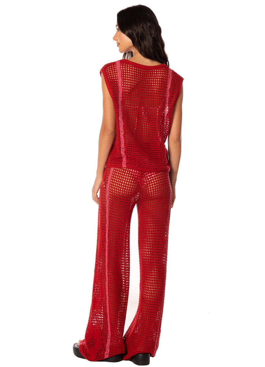 Flame Coral Novelle Pants