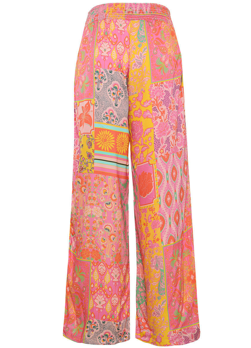 Boho Damask Marsala Pants