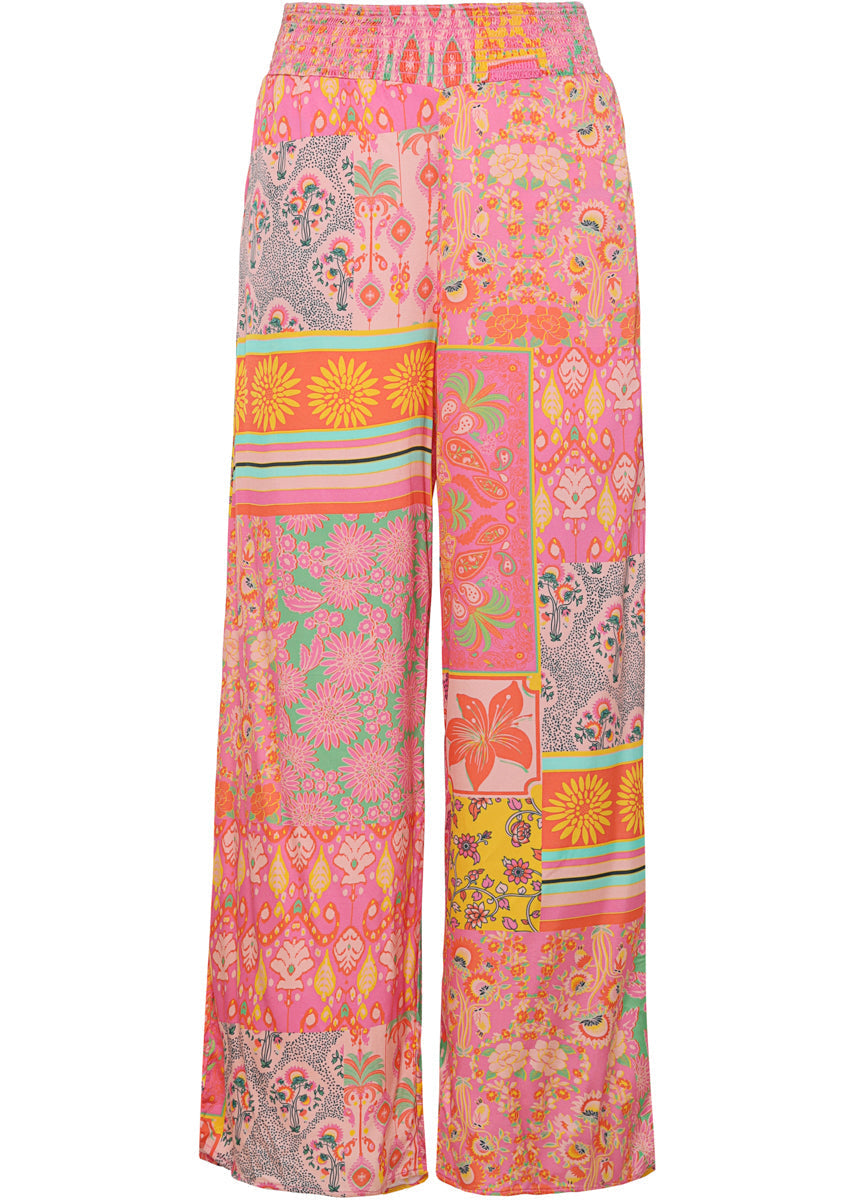 Boho Damask Marsala Pants