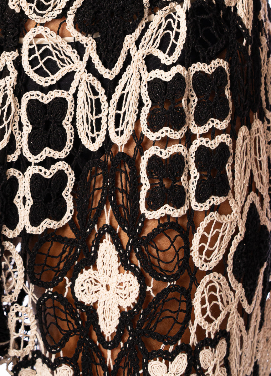 Floral Knit Key Vest