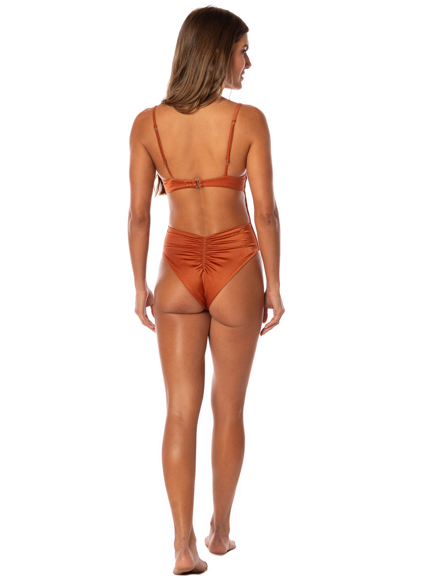 Copper Glow Shamrock Cheeky Cut Underwire One Piece