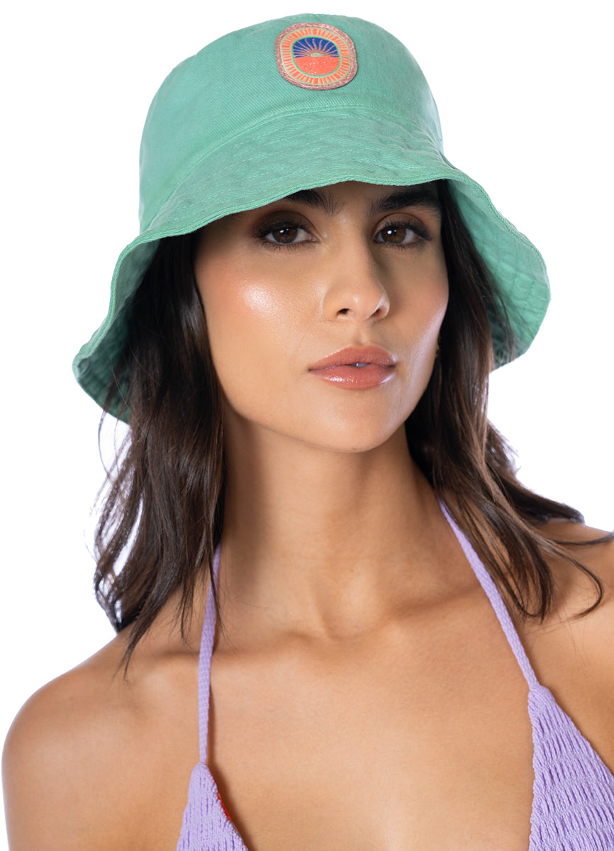 Emerald Brocade Rita Hat