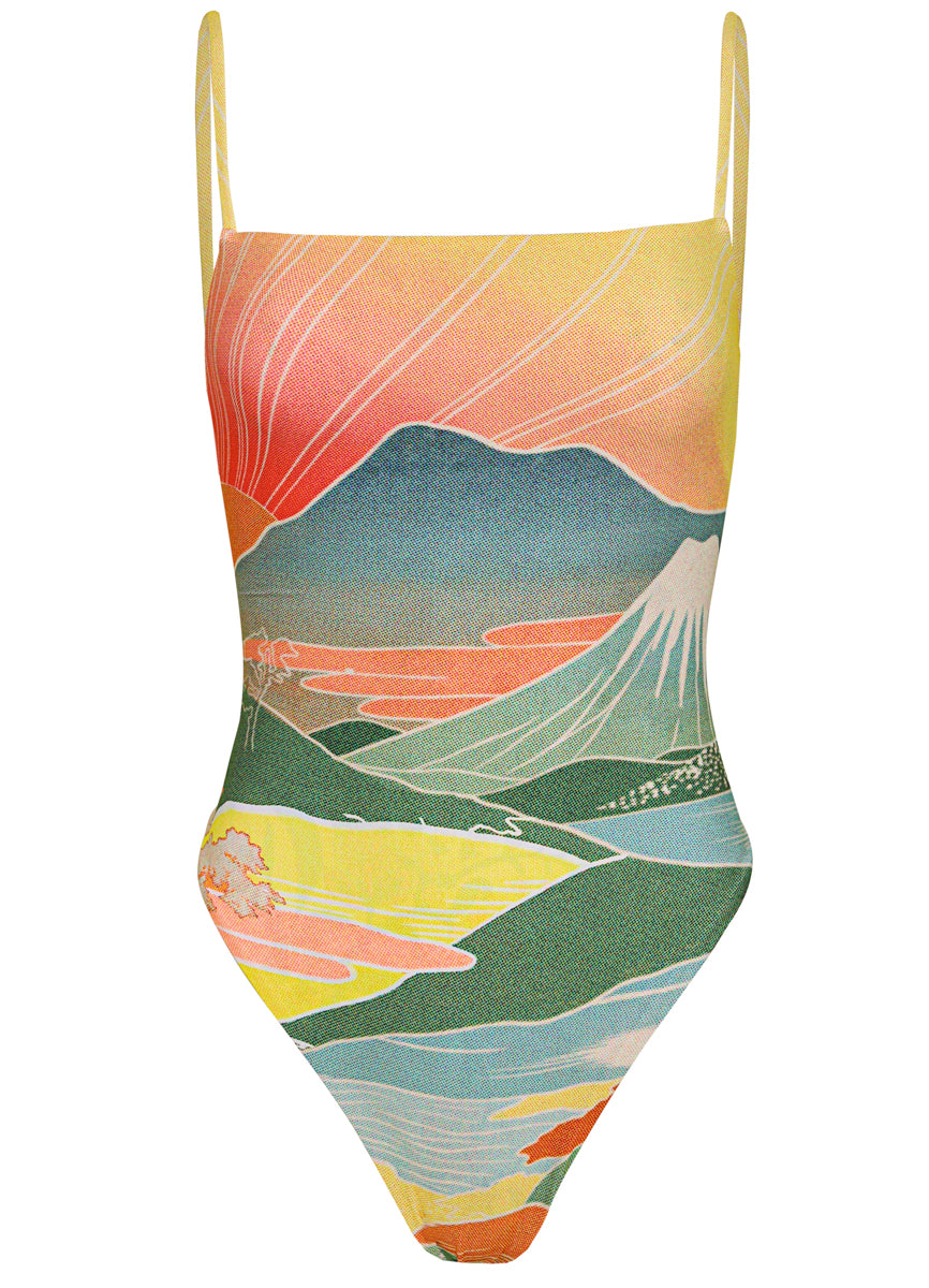 Sakura Scenery Briella Cheeky Cut Classic One Piece