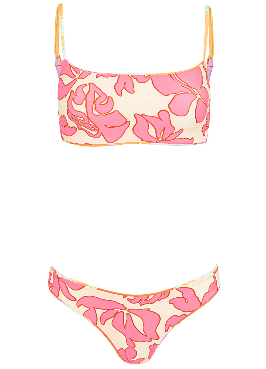 Hawaiian Floral Iconic Low Rise Thin Side Bikini Bottom