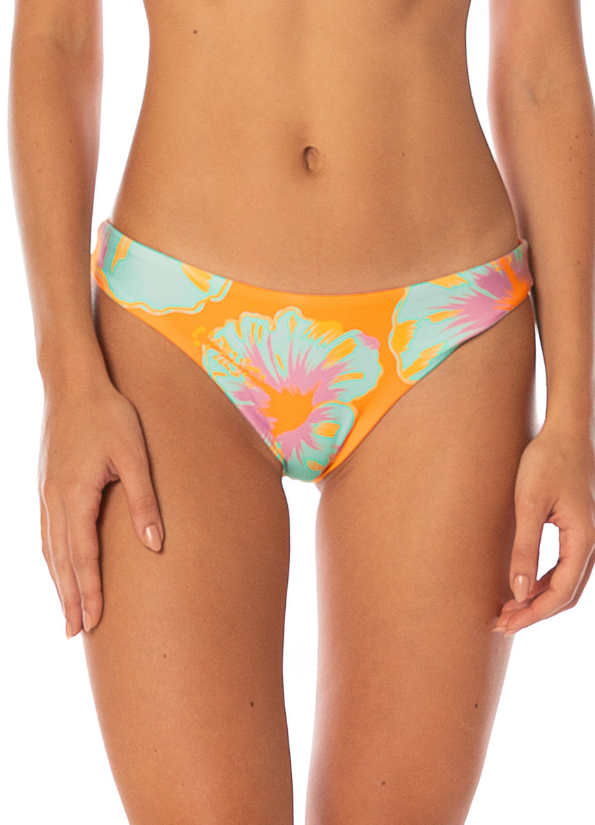 Hawaiian Floral Iconic Low Rise Thin Side Bikini Bottom